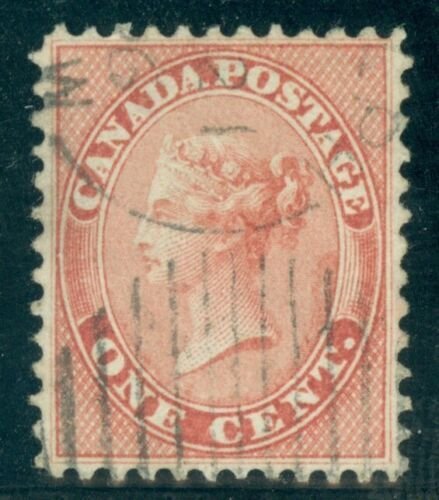 SG 29 Colony of Canada 1859. 1c pale rose. Fine used CAT £50 