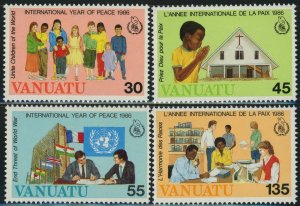 Vanuatu #430-433 International Peace Year Postage Stamps 1986 Mint LH