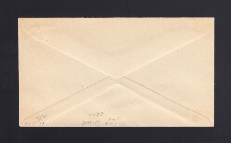 U458a, UPSS #2859-19 Mint Envelope - SURCHARGE VARIETY - #1