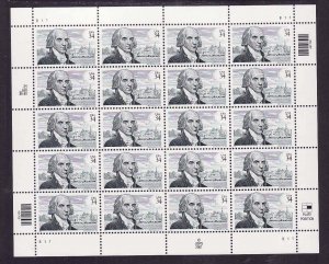 USA-Sc#3545- id12-unused NH sheet-James Madison-2001-