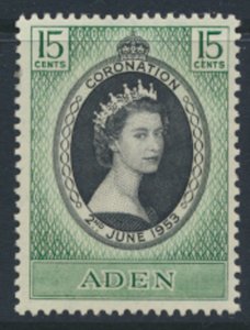 Aden  SG 47  SC# 47  MLH    Coronation 1953  see scans & details 