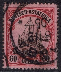 GERMAN EAST AFRICA 1905 YACHT 60H NO WMK USED