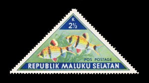 REPUBLIC OF SOUTH MALUKU STAMP. TOPIC: FISH. UNUSED. ITEM 2.5K