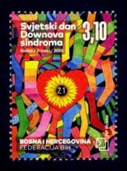 Bosnia & Herzegovina (Croat) Sc# 370 MNH World Down Syndrome Day