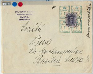 58381 - SPAIN España - POSTAL HISTORY - Nice COVER to SWITZERLAND 1928