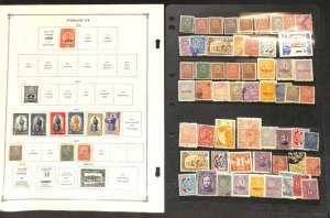 Paraguay Stamp Collection on 40 Scott International Pages, 1879..1996 (BA)