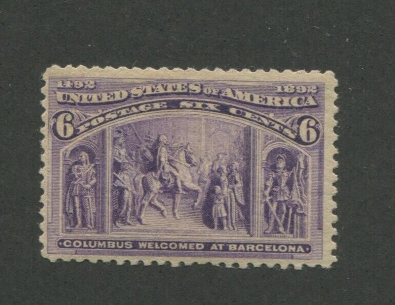 1893 United States Postage Stamp #235 Mint Never Hinged F/VF Original Gum