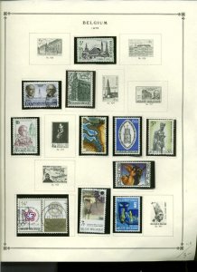 Collection, BELGIUM Part C Scott & Computer Page, 1975/1984, Cat $36, Mint &Used