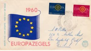 Netherlands 1960 Europa/CEPT First Day Cover Illustrated Cancel Den Hage