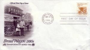 US FDC Sc.# 2136 Bread Wagon Artcraft L502