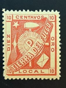 Argentina Tierra del Fuego Local Stamp / Unused / Some creasing on back