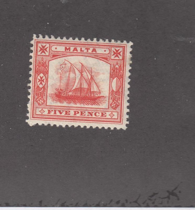 MALTA # 44 V F-MLH 5p ANCIENT MALTESE GALLEY