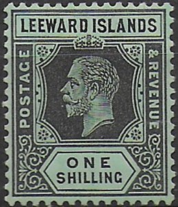 1913 Leeward Islands George V 1s. white back MH SG n. 54a