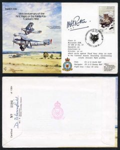 B15c 59th Ann 1st Flight of the Fairey Fox Signed by N.C.S. Rutter (R)