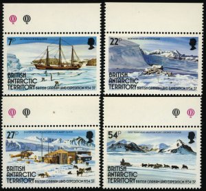 BRITISH ANTARCTIC TERRITORY Sc 121-24 VF/MNH -Graham Exped 1934-37-COMPLETE SET