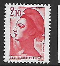 FRANCE, 1883, MNH, LIBERTY, AFTER DELACROIX