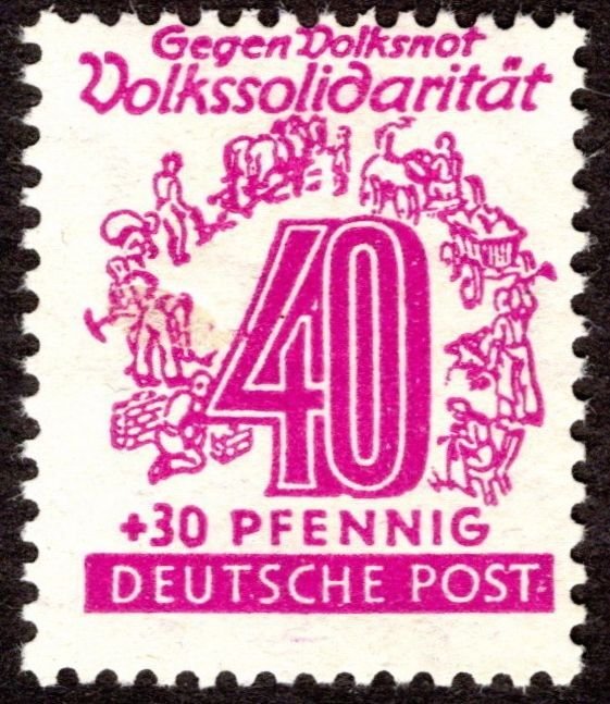 1946, Germany, West Saxony, 40+30pf, MH, Sc 14NB11