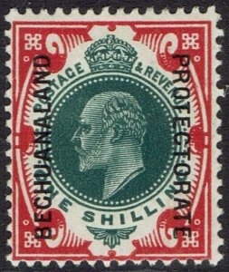 BECHUANALAND 1904 KEVII 1/- DEEP GREEN AND SCARLET