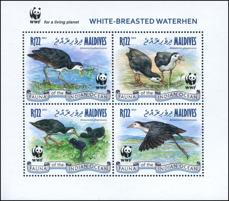 Maldives 2013 Sc 3022 WWF Birds CV $12