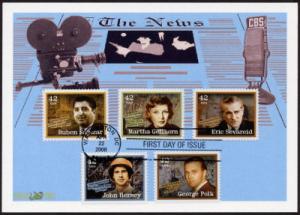 Sc. 4248-4252 Journalists Dragon Card FDC