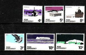 Ross Dependency-Sc#L9-14- id6-unused NH set-Ships,Planes-Scott base-1972-