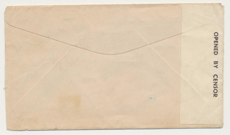 SIERRA LEONE -USA 1940 CENSOR(#2) COVER 2x1½d RATE (SEE BELOW)