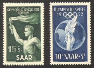 Saar Scott B89-B90 Unused VLHOG - XV Olympic Games, Helsinki - SCV $12.00