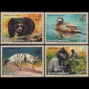 UN-VIENNA 2001 - Scott# 284-7 Endang.Species Set of 4 NH