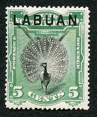 Labuan SG65 5c perf 15 Mint (Gum thin) Cat 32 Pounds