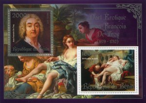 JEAN-FRANCOIS DE TROY Erotic Art Silver s/s Perforated Mint (NH)