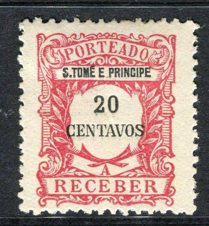 PORTUGUESE COLONIES ST.THOMAS E. PRINCE 1900s early P. Due Mint hinged 20c. 