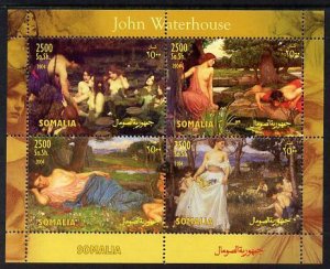 SOMALIA - 2004 - Paintings, Waterhouse - Perf 4v Sheet - MNH - Private Issue