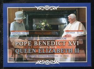 NEVIS  POPE BENEDICT XVI VISITS  ISRAEL IMPERF SHEET   MINT NH