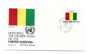 United Nations #329 15c Flag Series 1980, Guinea, Artmaster FDC