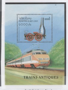 Laos #1311 Mint (NH) Souvenir Sheet (Train)