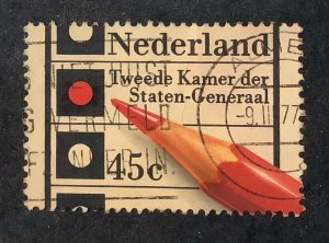 Netherlands 1977  Scott 564 used - 45c, National events, Elections