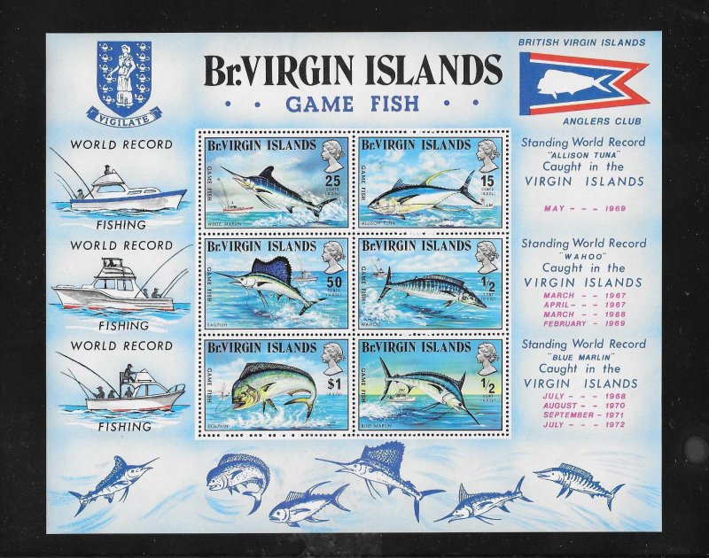 FISH - BRITISH VIRGIN ISLANDS #248a GAME FISH  MNH