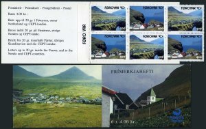 Faroe 250-251a booklet,MNH. Michel 246-247 MH. NORDEN-1993.Village of Gjogv.