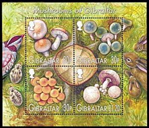 Gibraltar MNH S/S 953a Mushrooms 2003 SCV 9.25