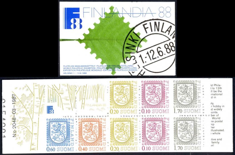 Finland Sc# 712a MNH Complete Booklet 1985-1990 Coat of Arms