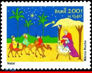 2827 BRAZIL 2001 CHRISTMAS, RELIGION, MI# 3207 RHM C-2431, MNH