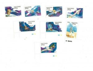 Maldives 1991 - Space Shuttles, Satellites - Set of 8v - Scott 1573-80 - MNH