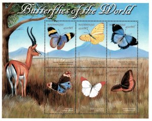 Mozambique 2000 - Butterflies of the World - Sheet of 6 Stamps Scott 1369 - MNH