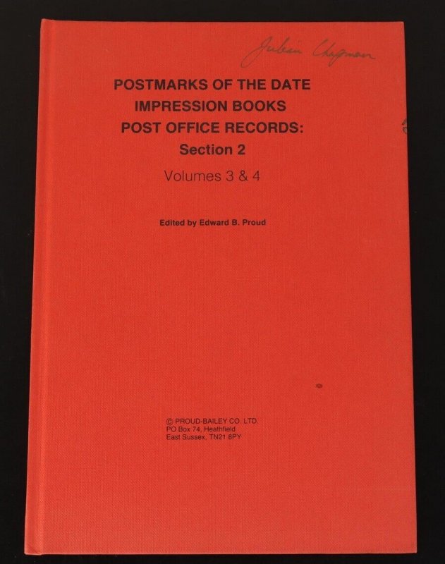 LITERATURE Great Britain Postmarks of the Date Impression Books PO Records.