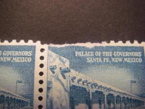 Scott 1031A, 1.25c Palace of the Governors, PB4 #26725 LL, MNH, pulled perfs