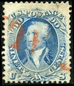 #72 F-VF USED W/ RED CANCEL CV $700 BLG BM5264