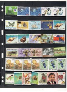 PAPUA NEW GUINEA COLLECTION ON STOCK SHEET , MINT/USED