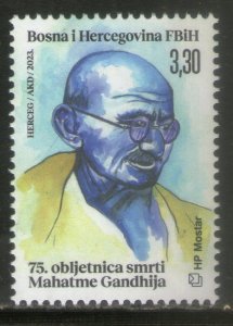 Bosnia & Herzegovina 2023 Mahatma Gandhi of India 75th Death Anni. 1v MNH # 635A