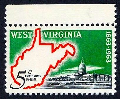 US 1232 MNH VF 5 Cent West Virginia