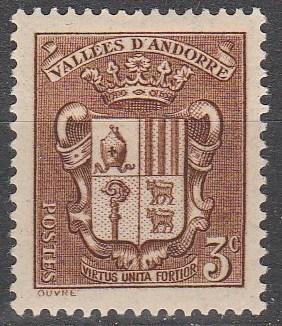 Andorra (Fr) #67 F-VF Unused  (S9255)